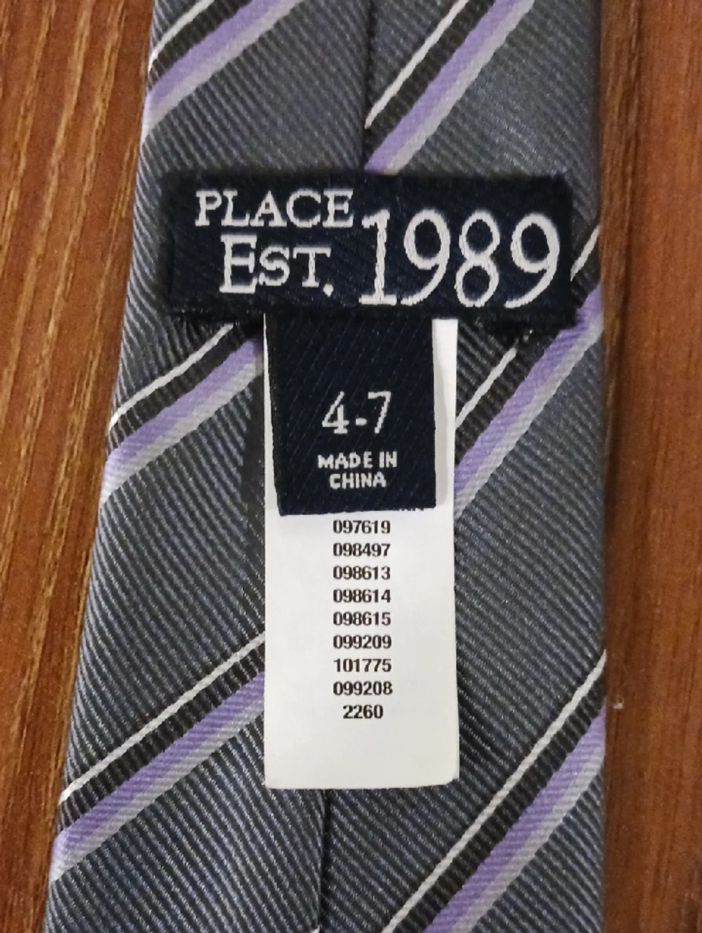 Gray Stripe Kids Tie with Subtle Silver Accents